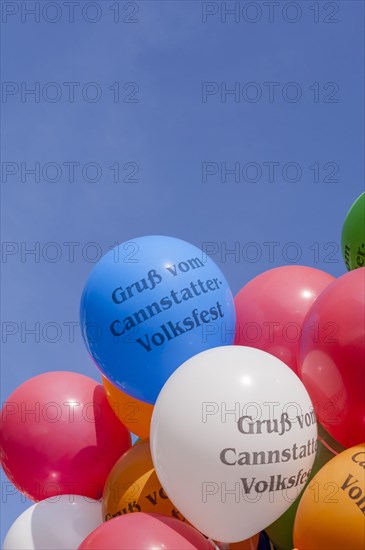 Colourful balloons with inscription