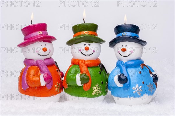 Wax snowmen