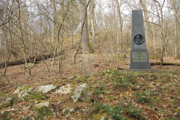 Monument to geologist Carl Koch 1827-1882 in Nerotal