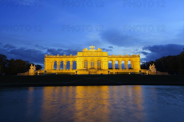 Gloriette at Schoenbrunn at dusk