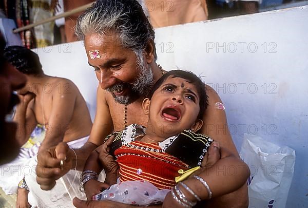 Ezhuthiniruthu Ceremony on Vijayadasami day in Saraswathy temple at Panachikadu near Kottayam