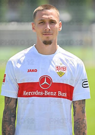 Darko Churlinov VfB Stuttgart Portraittermin VfB Stuttgart 2022 2023 Licence Player Football 1. Bundesliga Men GER Stuttgart 05. 07. 2022