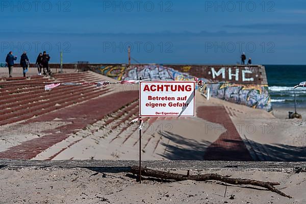 Old wall on the dyke in Prora