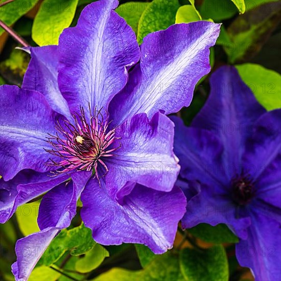 Purple Clematis Flower, Devon