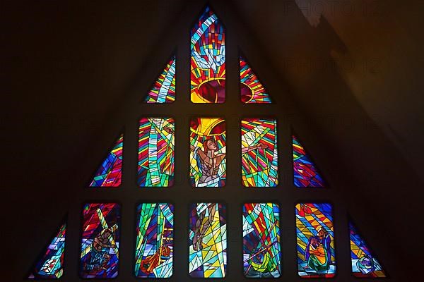 Stained glass window, church in Hammerfest