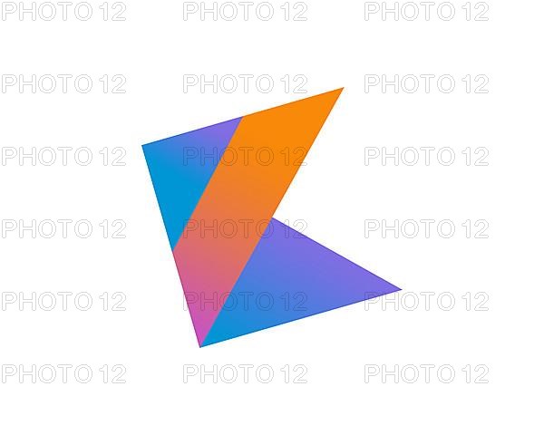 Kotlin programming language, rotated logo