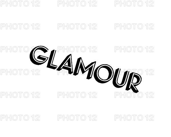 Glamour magazine, rotated logo