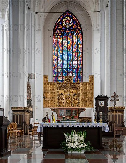 Interior design in the Catholic Church Bazylika Mariacka, Gdansk