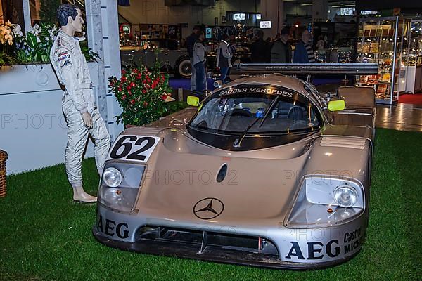 Historic classic racing car Sauber-Mercedes C 9 V8 of racing driver Jochen Mass, 24 Hours of Le Mans overall victory 1989