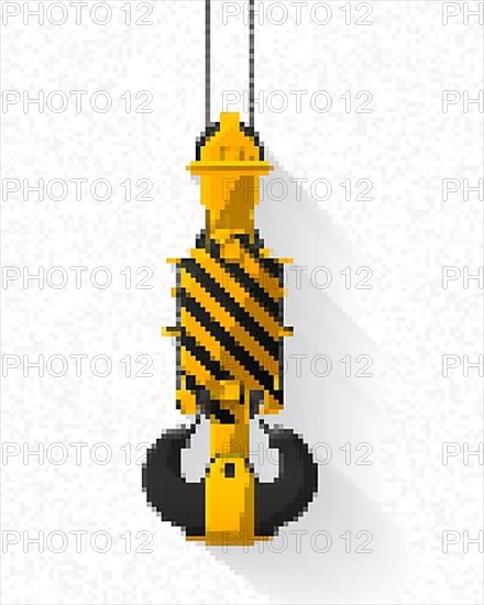 Crane hook pixel icon