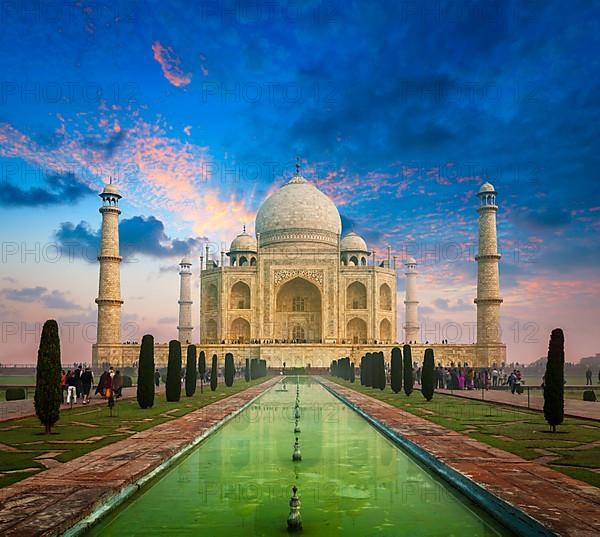 Taj Mahal on sunrise sunset