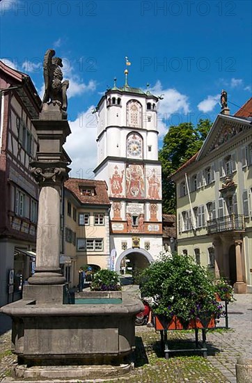 Pedestrian zone with Ravensburg Gate