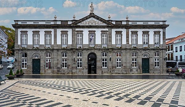 Town Hall in Angra do Heroismo on Terceira Island Azores Portugal
