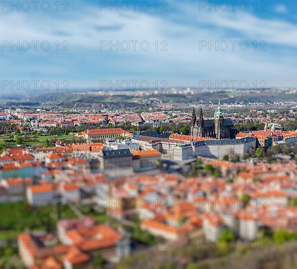 Aerial view of Hradchany part of Prague