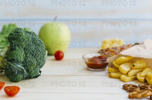 Healthy food vs unhealthy food