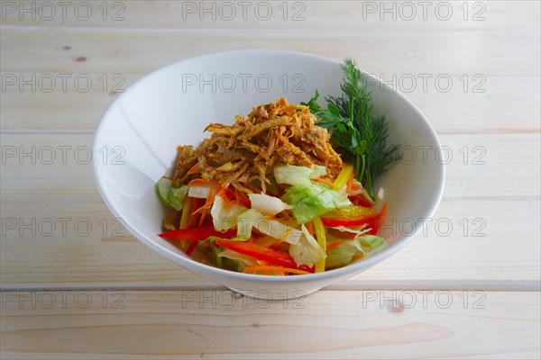 Spring salad with cabbage