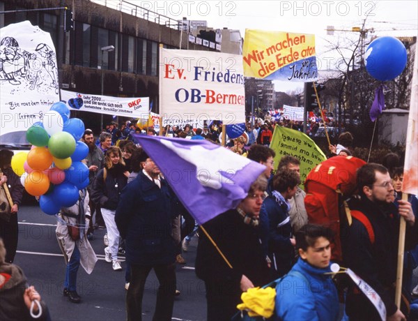 Ruhr area. Easter March Ruhr 86 on 30. 3. 1986