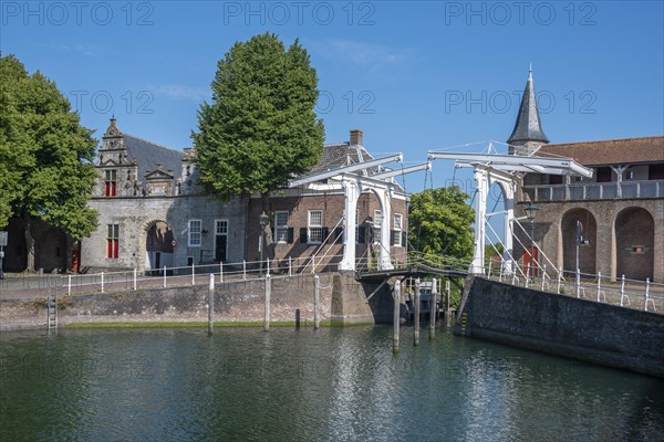 Canal Bridge at the Old Harbour between Zuidhavenpoort and Noordhavenpoort