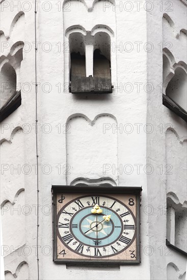 Clock on the tower of the monastery church of St. Lambert