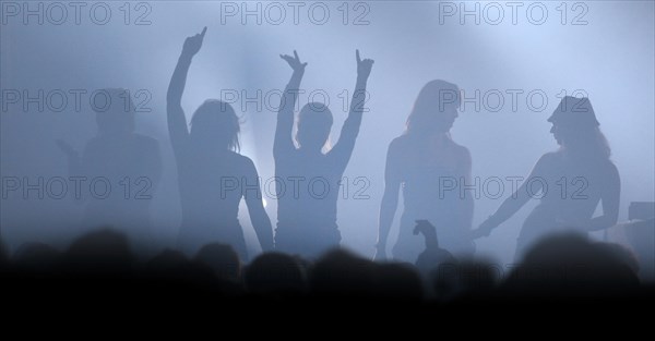 Ambiance during live rock concert