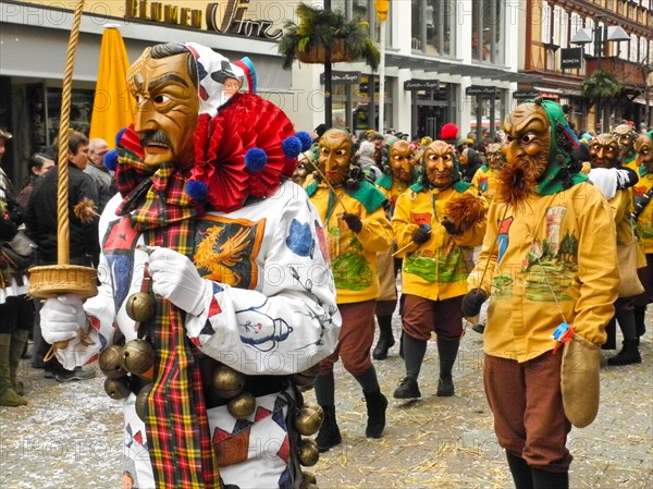 Fasnet procession of the Swabian-Alemannic Fasnet in Schramberg