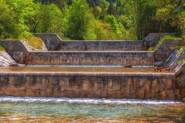 Waterfall in Jenbachparadies near Bad Feilnbach