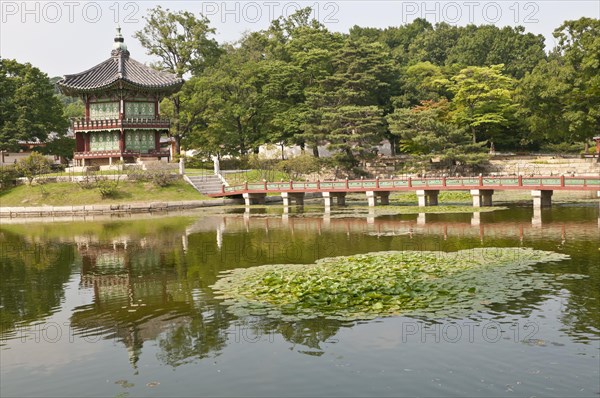 Hyangwonjeong pavillion and pond