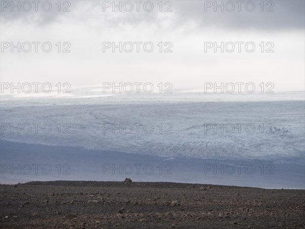 Glaciers and barren landscape