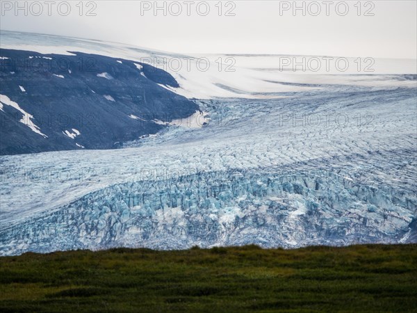 Glaciers and barren landscape