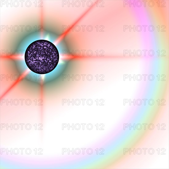 Digitally rendered planet sun isolated on white background