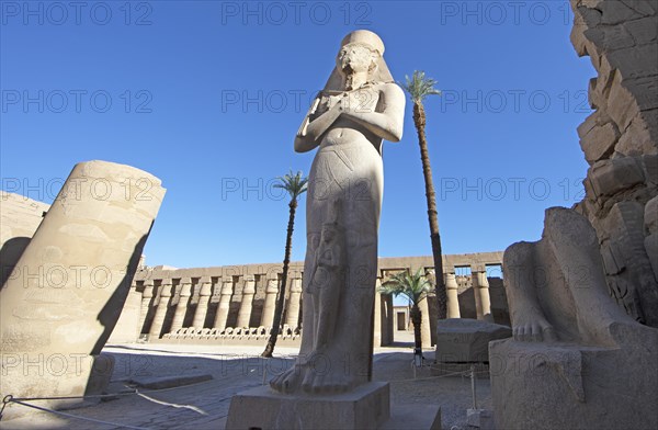 Statue of the gods in Karnak Temple