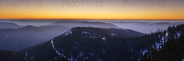 Morning atmosphere on the Hornisgrinde in winter