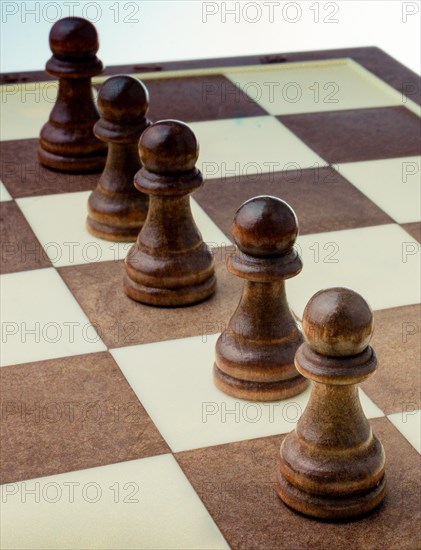 Chess board with chess pieces on it
