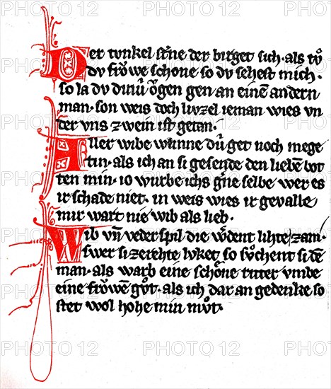 Three stanzas of the von Kuerenberg