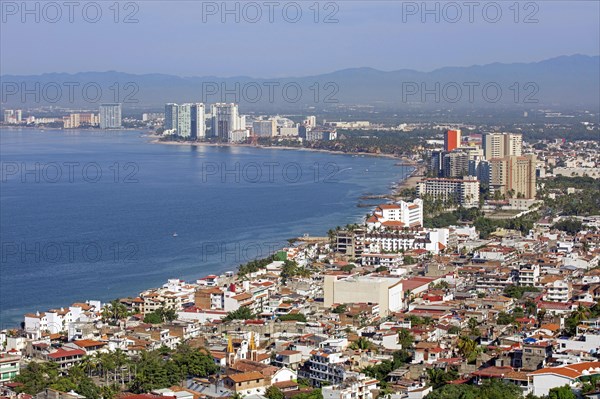 Aerial view over Puerto Vallarta