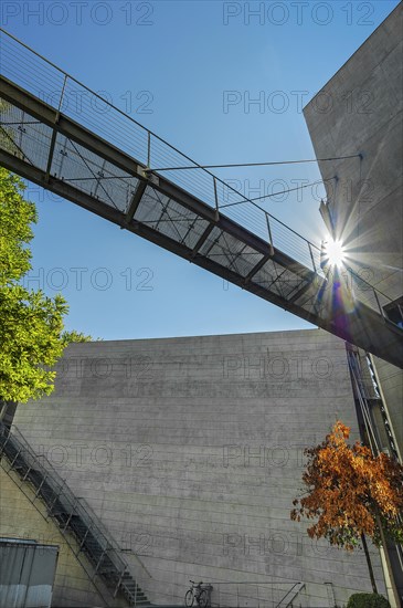 Airlift and concrete facade, Technical University of Munich. TUM, Munich, Bavaria, Germany, Europe