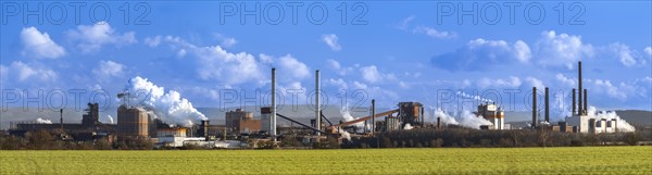 Salzgitter AG steelworks, panorama photo, Salzgitter, Lower Saxony, Germany, Europe