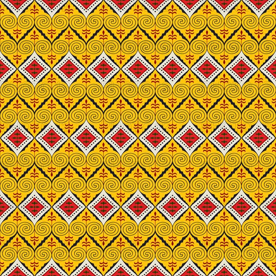 Ancient Egyptian traditional pattern, vector seamless pattern