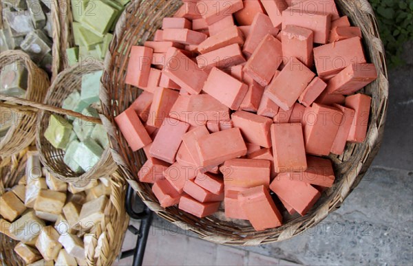 Collection of bars of fragrant hand made organic soap