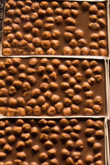 Home made chocolate bars as a background