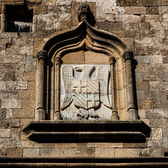 Knights Street in Old Town from the time of the Order of St. John, the only surviving 16th century street in late Gothic style, Oddos Ippoton, Rhodes Town, Greece, Europe