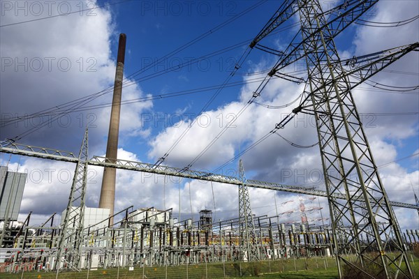 STEAG power plant Duisburg-Walsum, hard coal-fired power plant on the site of the former Walsum colliery, Duisburg, North Rhine-Westphalia, Germany, Europe