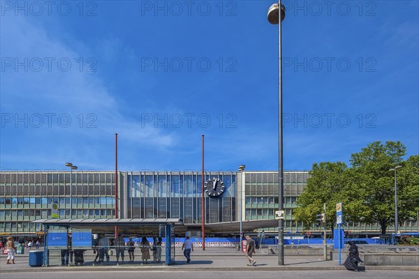 Central station entrance with clock