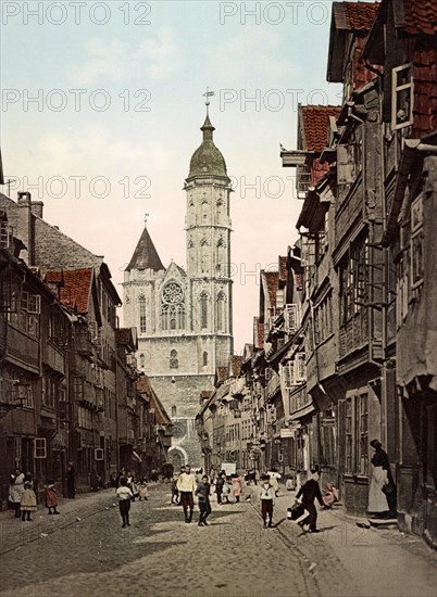 Weberstrasse and St. Andrews Church in Brunswick