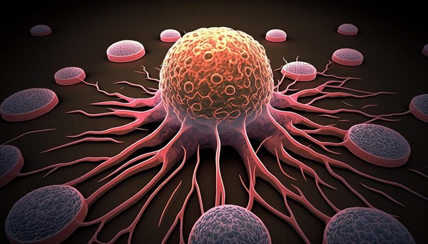 Schematic representation of infiltrating tumour cells