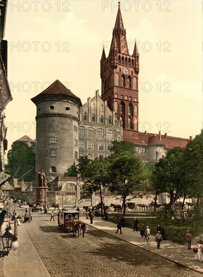 Castle and old town of Koenigsberg in East Prussia