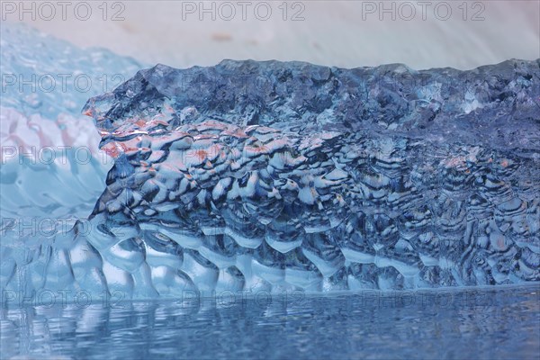 Abstract pattern in melting ice floe