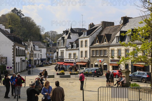 Artists' village of Pont-Aven in the Cornouaille at the beginning of the estuary of the river Aven into the Atlantic Ocean