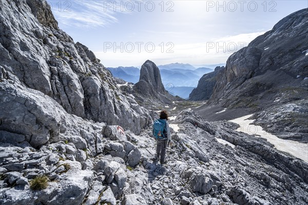 Mountaineer climbing the Hochkoenig