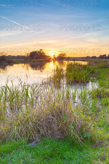 Sunset on the Aller near Jeversen